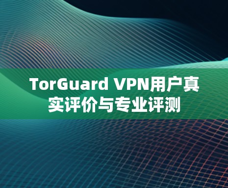 TorGuard VPN用户真实评价与专业评测 TorGuard VPN用户真实评价与专业评测