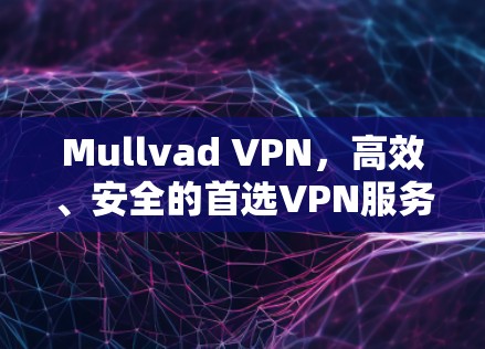 Mullvad VPN,高效、安全的首选VPN服务 Mullvad VPN,高效、安全的首选VPN服务